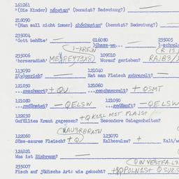 Western questionnaire, answ...