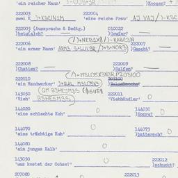 Western questionnaire, answ...