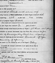 Carnegie Church Organs, Sen...