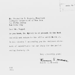 Letter from Rowena S. Hadse...