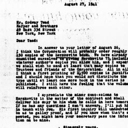 Letter from Charles Dollard...