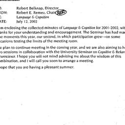 Correspondence, 2002-07-12....