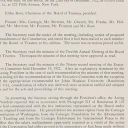 Board Meeting, 12/22/1922