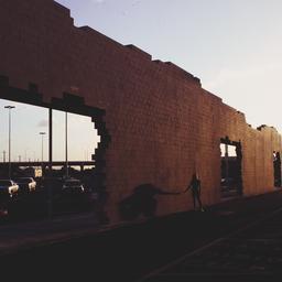 Exterior view, layered faca...