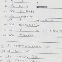 Eastern questionnaire, answ...