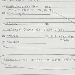 Eastern questionnaire, answ...
