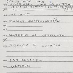 Eastern questionnaire, answ...