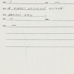 Eastern questionnaire, answ...