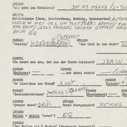 Westerm questionnaire, answ...