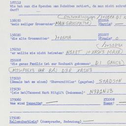 Western questionnaire, answ...