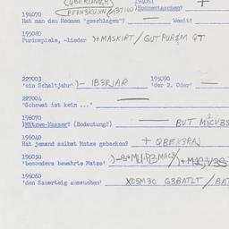 Western questionnaire, answ...