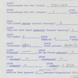 Western questionnaire, answ...