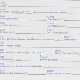 Western questionnaire, answ...