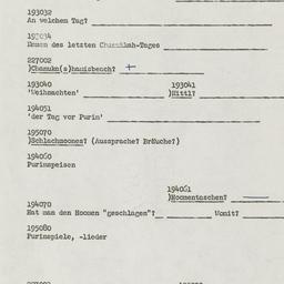 Western questionnaire, answ...