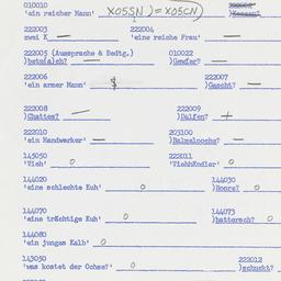 Western questionnaire, answ...