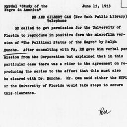 Memorandum regarding phone ...