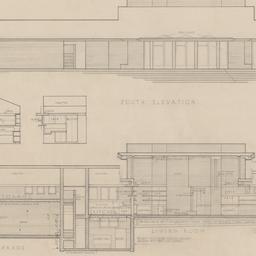 Working drawing: South elev...