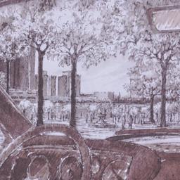 Perspective drawing, park t...