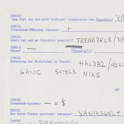 Eastern questionnaire, answ...
