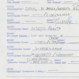 Western questionnaire, answ...