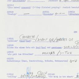 Western questionnaire, answ...