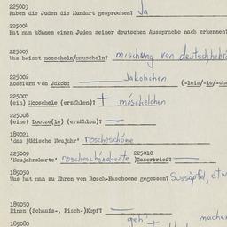 Western questionnaire, answ...