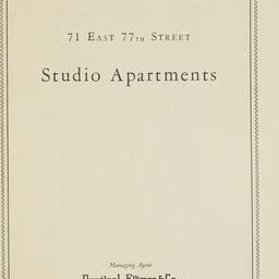 71 E. 77 Street, Studio Apa...