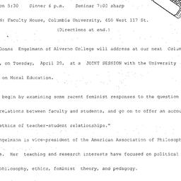 Announcements, 2004-04-20. ...