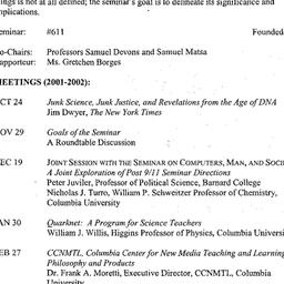 Schedules, Scientific Liter...