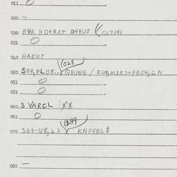 Eastern questionnaire, answ...