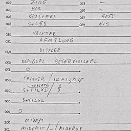 Eastern questionnaire, answ...