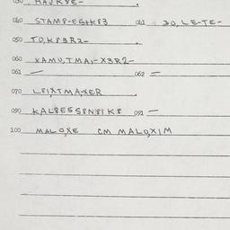 Eastern questionnaire, answ...