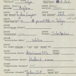 Western questionnaire, answ...