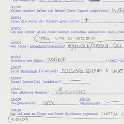 Western questionnaire, answ...