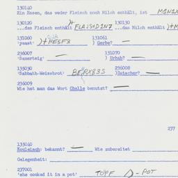 Western questionnaire, answ...