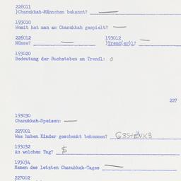 Western questionnaire, answ...