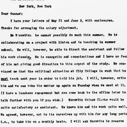 Letter from Dorothy Swaine ...