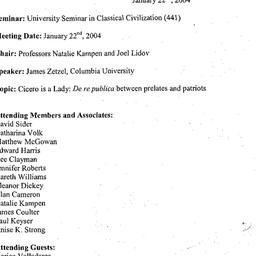 Minutes, 2004-01-22. Classi...