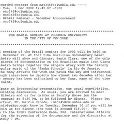 Announcements, 2002-12-03. ...