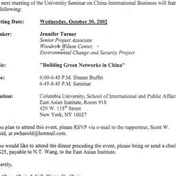 Announcements, 2002-10-02. ...