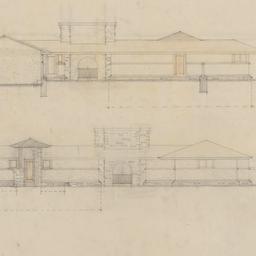 Garage north, south elevations