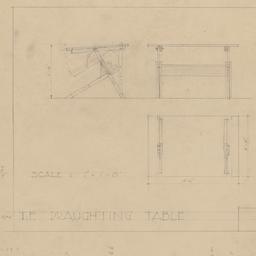 Drafting table plan, elevat...