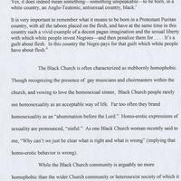 The Black Church and Homose...