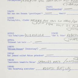 Western questionnaire, answ...
