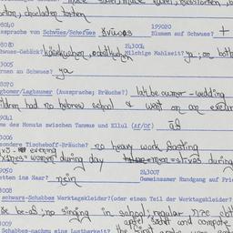 Western questionnaire, answ...