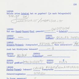 Western questionnaire, answ...