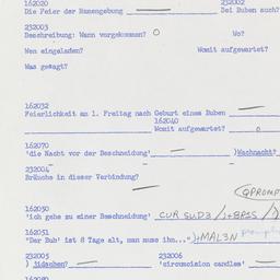 Western questionnaire, answ...
