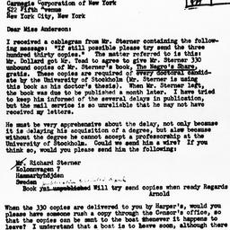 Letter from Arnold M. Rose ...