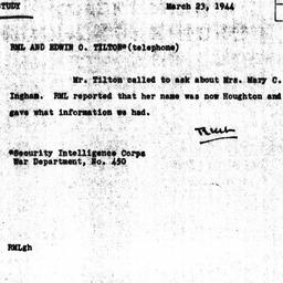 Memorandum from Robert M. L...