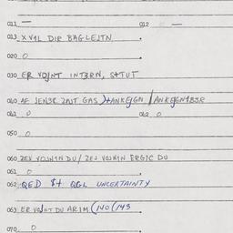 Eastern questionnaire, answ...